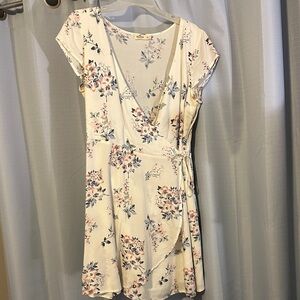 Hollister White Floral Mini Dress